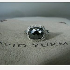 David Yurman Noblesse Hematite Diamond Ring 7